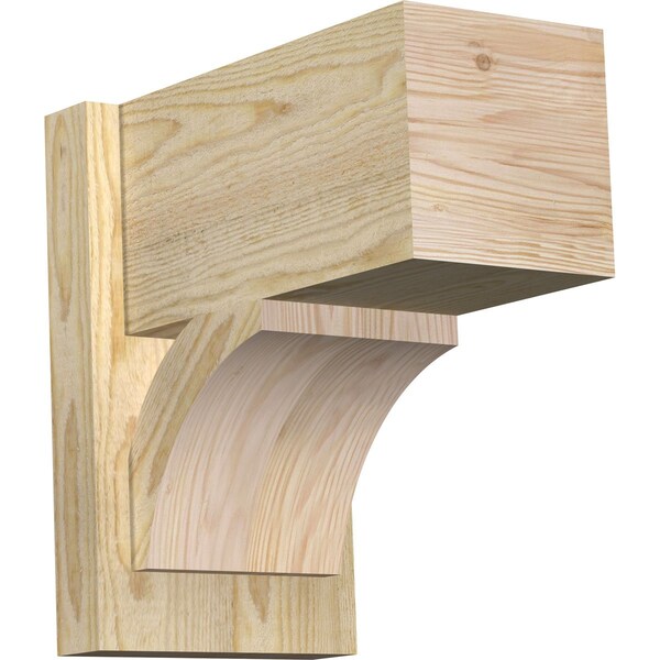 Ekena Millwork Thorton Block Rough Sawn Outlooker, Douglas Fir, 8"W x 14"D x 14"H OUT08X14X14THR05RDF - main